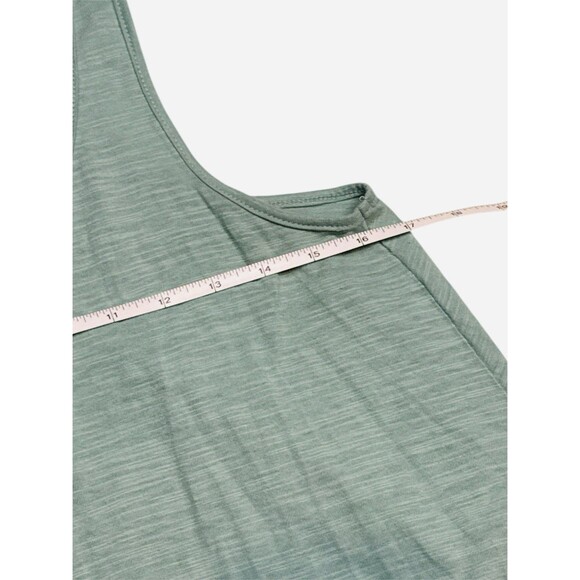 Umgee Women’s Green Tank Top Tunic Floral Bottom Medium Bohemian Racerback - Picture 4 of 7